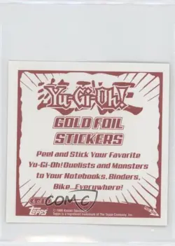 Black Luster Soldier Topps YuGiOh Sticker Collection Gold Foil #6 2002 - Image 2