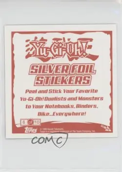 Black Luster Soldier Topps YuGiOh Sticker Collection Silver Foil #6 2002 - Image 2