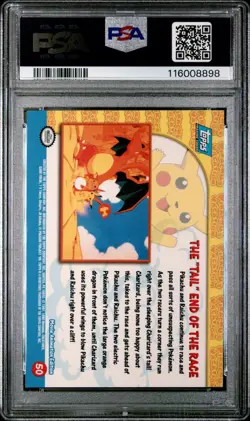 Pokemon Card The Tail End of the Race #50 Charizard Topps Movie Edition PSA 9 - Image 2