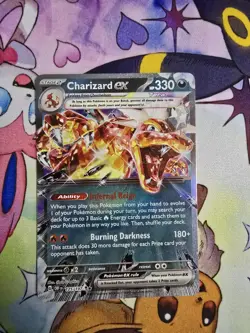 Pokemon Charizard EX Card 125/197 Obsidian Flames Double Rare Mint Condition - Image 2