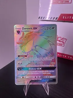 Zoroark GX 77/73 Shining Legends Rainbow Secret Rare Pokemon Card LP - Image 1