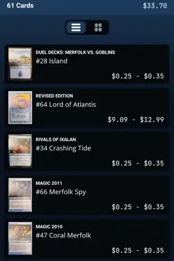 Magic The Gathering 61 Cards Merfolk Deck Lot Varied Lord Of Atlantis MTG - Image 5