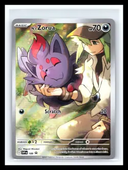 💥 Pokemon N's Zorua SVP 189 Scarlet & Violet Promo Card Holo 2025 - Image 1