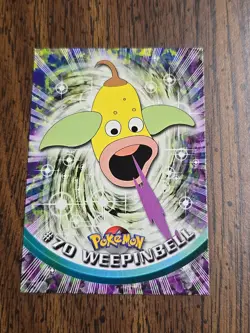 #70 Weepinbell - Pokemon Topps Card - Green Logo - Image 1