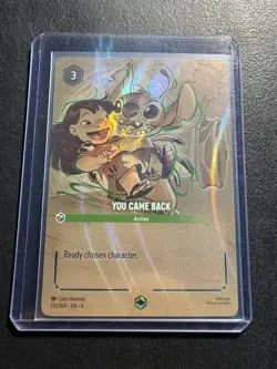 Disney Lorcana TCG You Came Back Enchanted Card 213/204 Lilo Stitch Azurite Sea - Image 1