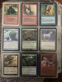Magic the Gathering 110-120 card lot vintage rare Older 7 Pages Mostly Doubled - Image 1
