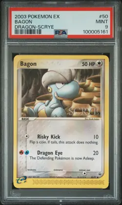 PSA 9 Bagon Scrye Ex Dragon 2003 Pokemon Card 50/97 (POP 15) - Image 1