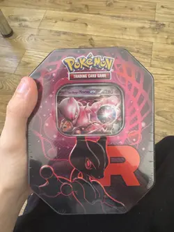Pokemon Team Rocket Tin - Mewtwo ex (1 Foil Promo Card & 4 Booster Packs) - Image 1