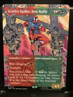 Scarlet Spider, Ben Reilly #214 SHOWCASE BORDERLESS NM MTG Spiderman Magic Card - Image 1