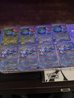 Venusaur EX 001/142 & Blastoise EX 030/142 Stellar Crown Stamp Promo Cards - Image 1