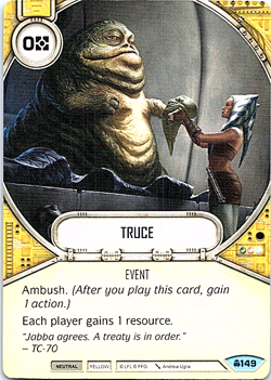 Star Wars Destiny Convergence Card #149 Truce - Image 1
