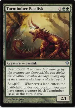 Turntimber Basilisk *PLAYSET* Magic MtG x4 Zendikar SP - Image 1