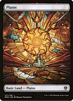 Plains 277 Stained Glass Dominaria United MTG Basic Land - Image 1