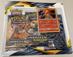 Pokemon TCG - Unbroken Bonds - 3 Pack Blister w/ promo - SEALED - Image 1