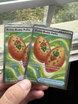 X2 Pokemon Buddy-Buddy Poffin 167/132 Me01: Mega Evolution Ultra Rare Holo - Image 1