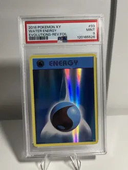 PSA 10 2016 Pokemon XY Evolutions #93 Water Energy Reverse Holo - Image 1