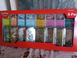 Pokemon TCG: Scarlet & Violet - Prismatic Evolutions 8 Pack Mini Tin Set Costco - Image 1