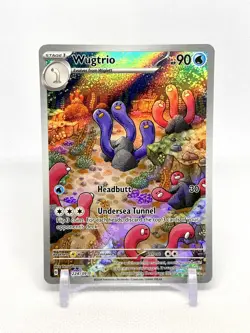 Pokemon TCG Paldean Fates AR SET Wugtrio + Palafin + Pawmi 224-226/091 NM 🇺🇸 - Image 2