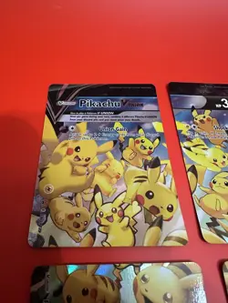 POKEMON! Pikachu V-Union SwSH Black Star Promo Set of 4 NM - Image 2