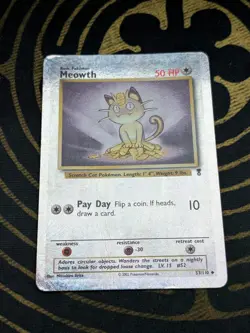 Meowth Legendary Collection 53/110 Pokemon Reverse Holo 2002 - Image 1