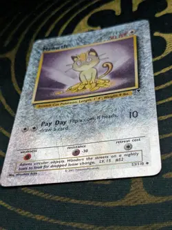 Meowth Legendary Collection 53/110 Pokemon Reverse Holo 2002 - Image 2
