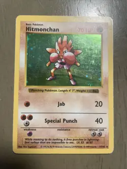 1999 Classic - Base Set Hitmonchan Shadowless Rare Holo #7 - Image 1