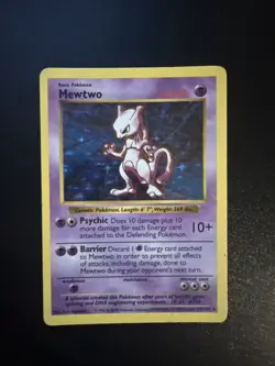 Mewtwo - Pokemon SHADOWLESS 10/102 Base Set HOLO - MP - Image 1