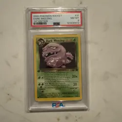 2000 Pokemon Team Rocket Dark Weezing NON Holo #31 1st Edition PSA 8 - Image 1