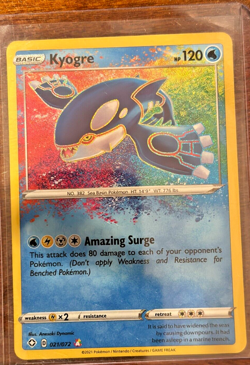 Pokemon TCG Pokemon TCG Kyogre Shining Fates 021/072 Holo Amazing Rare - Image 1