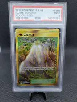 2019 Pokemon Game Hidden Fates Shiny Vault Full Art SV89 Mt. Coronet PSA 9 MINT - Image 1