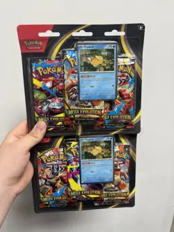 Mega Evolutions Pokemon Triple Booster Pack w/ Promo Foil Card - Image 1
