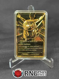 Pokemon 1999 23k Gold Plated Trading Card Burger King Promo - Image 2