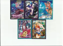5 One Piece Card Sleeves Nami, Yamato, Kouzuki Hiyori & Boa Hancock Authentic - Image 1