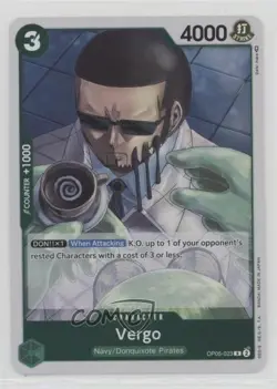 2023 One Piece Card Game: Awakening of the New Era OP05 R Vergo #OP05-023 - Image 1