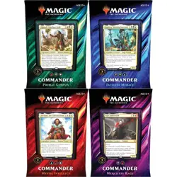 Magic the Gathering Set of 4 2019 Commander Decks English MTG NEW with Case Box - Image 1