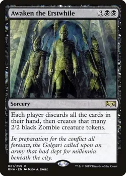 Awaken the Erstwhile NM/M Ravnica Allegiance Black Sorcery Mtg Magic English - Image 1