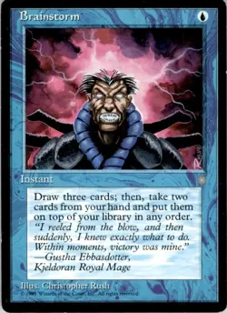 2x Brainstorm Ice Age LP Light Play 1995 Magic The Gathering MTG - Image 1