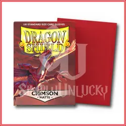 Crimson 100 Matte Dragon Shield Sleeves Standard Size??for Pokemon MTG DGM DBS - Image 1