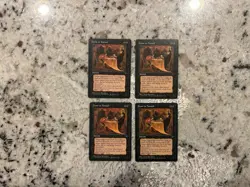Mtg Hymn To Tourach x4 - Magic the Gathering Hymn To Tourach Playset LP - Image 1