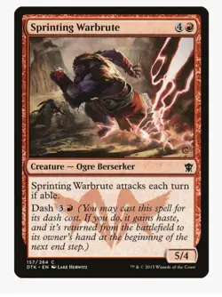 Sprinting Warbrute | Dragons of Tarkir DTK | MTG Ogre Berserker | Dash | LP-NM - Image 1