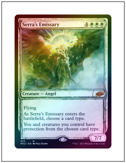 1x Serra's Emissary, Showcase Art Foil, Modern Horizons 2, Magic MTG NM - Image 1