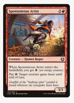 Spontaneous Artist | Kaladesh KLD | MTG Magic | Human Rogue | Energy Counter |LP - Image 1