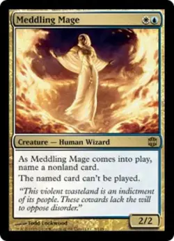 MTG English Meddling Mage NM Foil Alara Reborn - Image 1