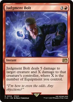 1x Judgment Bolt - Starter Kit Exclusive MTG Final Fantasy NM Magic Regular - Image 1