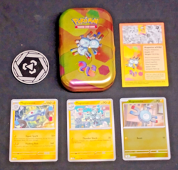 Pokemon Magneton 046/132 Magnezone 047/132 MEGA EVOLUTION w 151 EMPTY Mini Tin - Image 2