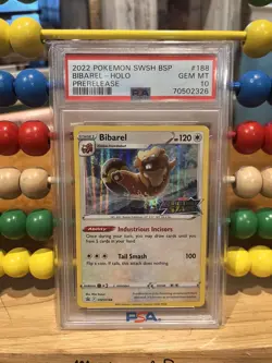 Pokemon - Bibarel Stamped Holo - SWSH188 - Brilliant Stars Promo PSA10 Gem Mint - Image 1
