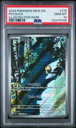 2023 POKEMON MEW EN-151 ILLUSTRATION RARE #175 PSYDUCK PSA 10 - Image 1