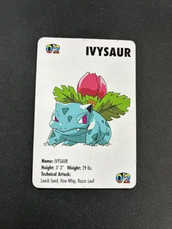 KFC Vintage 1998 Nintendo Pokemon Ivysaur Mini Card Gotta catch em all - Image 1