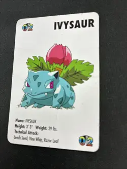 KFC Vintage 1998 Nintendo Pokemon Ivysaur Mini Card Gotta catch em all - Image 3