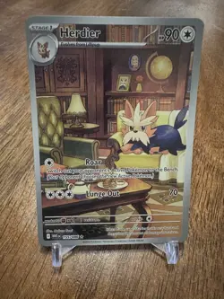 Pokemon- Herdier 155/086 Sv: White Flare Illustration Rare - Image 1